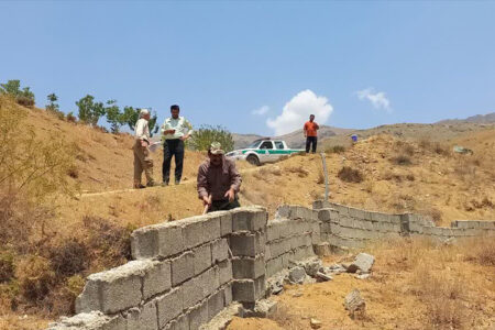 نیم هکتار از اراضی ملی روستای کندر رفع تصرف شد